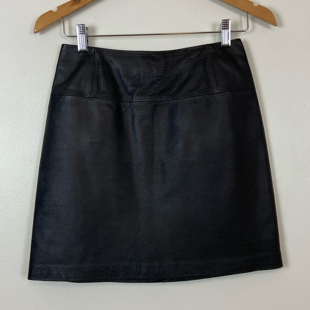 Vintage Newport News 100% Genuine Leather Mini Skirt